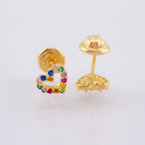 Topos Silueta Corazón 0.85gr / 5.5mm Oro Amarillo 18K
