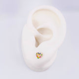 Topos Silueta Corazón 0.8gr / 5.5mm Oro Amarillo 18K