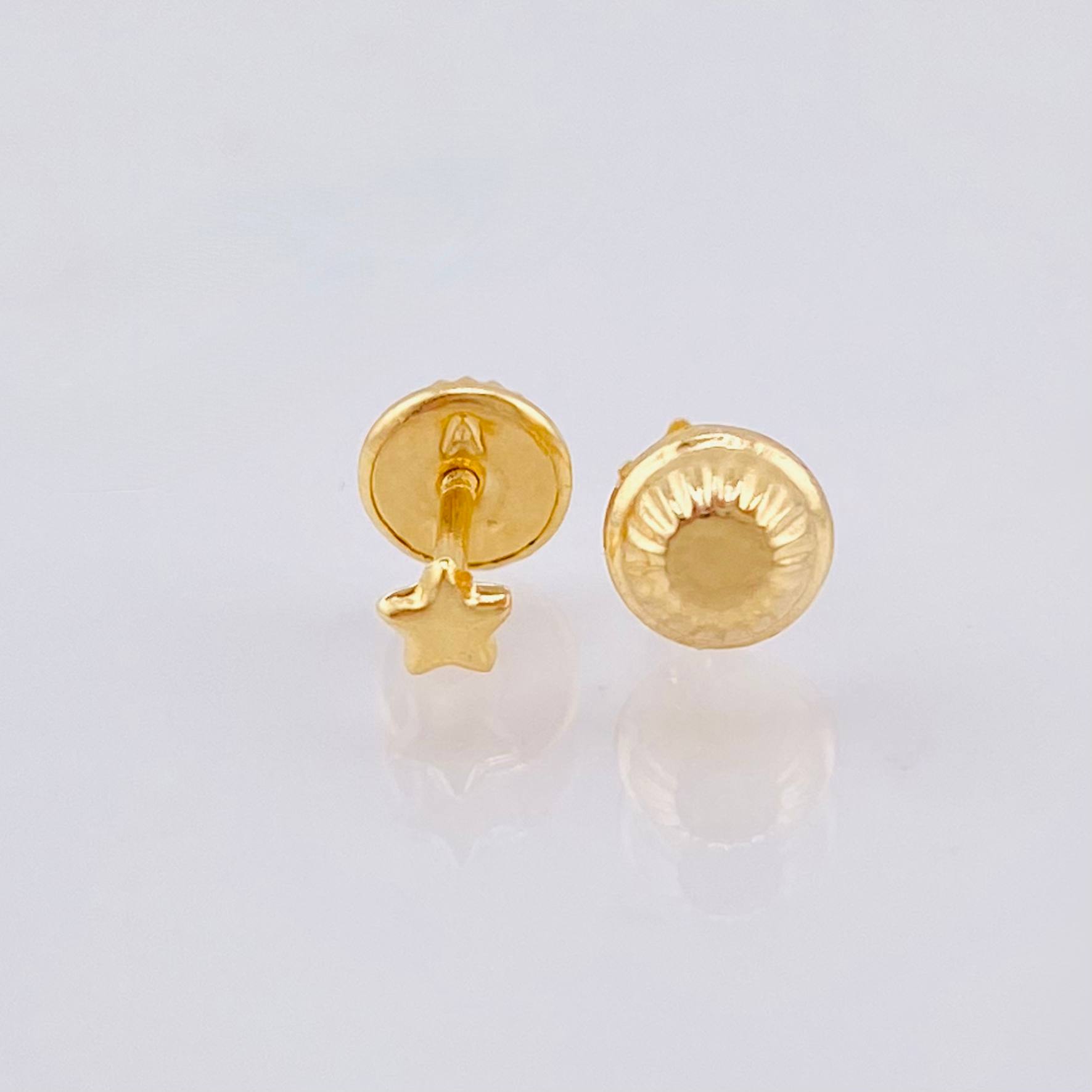 Topos Estrella 0.4gr / 3.2mm Oro Amarillo 18K ©