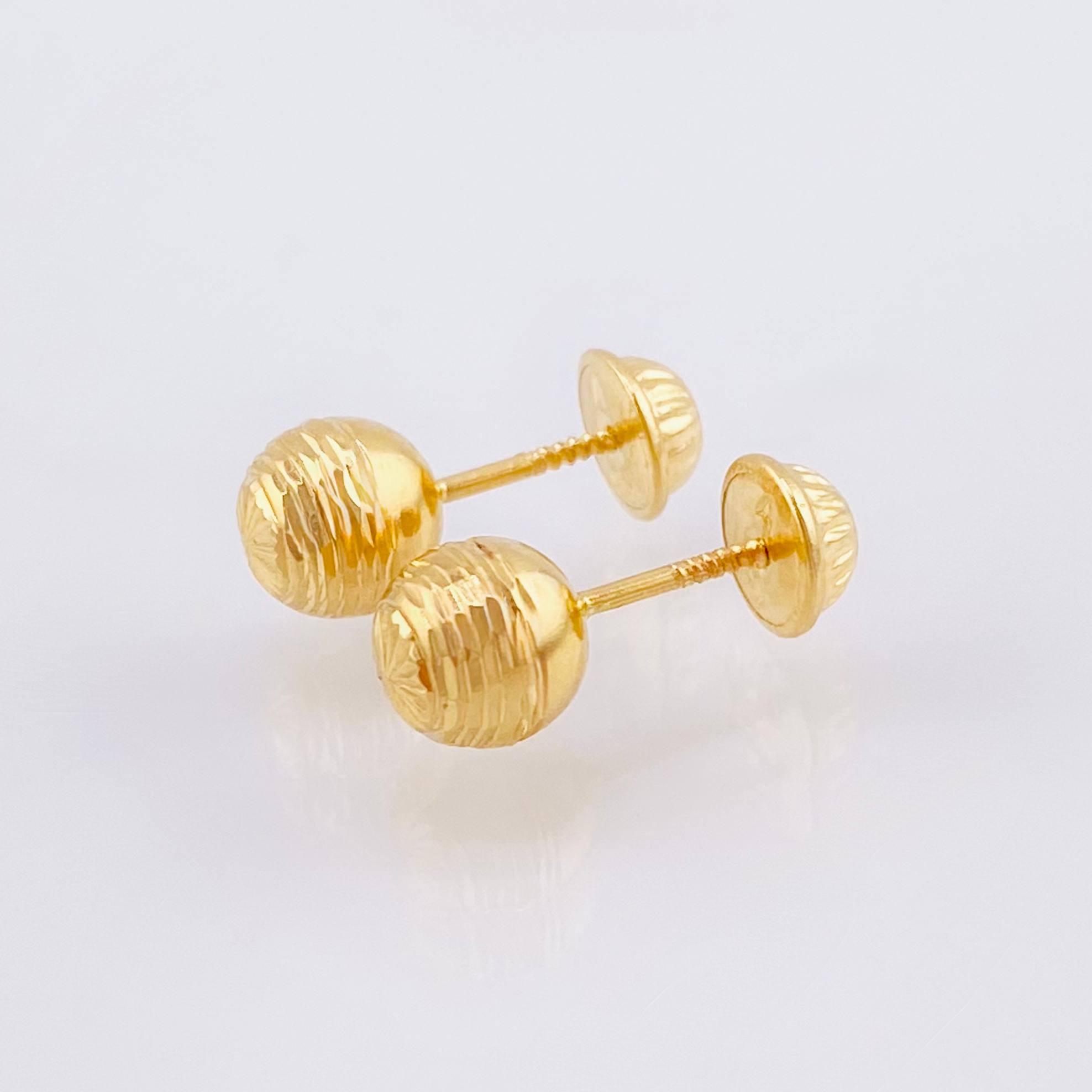 Topos Bola Diamantados 0.75gr / 6mm Oro Amarillo 18K