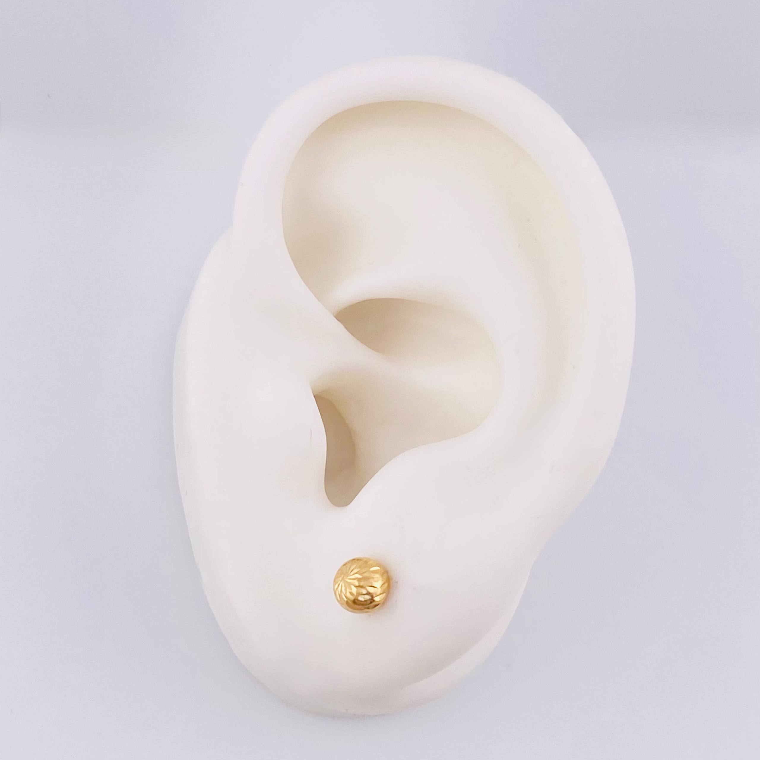 Topos Bola Diamantados 0.6gr / 5mm Oro Amarillo 18K