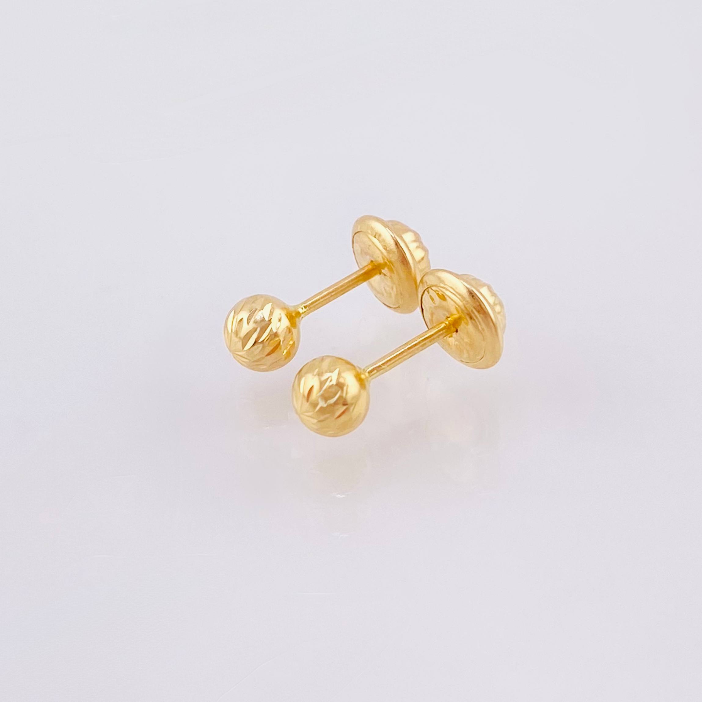 Topos Bola Diamantados 0.5 g / 4 mm Oro Amarillo 18K