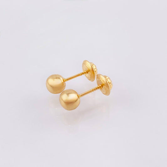 Topos Bola Lisa 0.5 g / 5 mm Oro Amarillo 18K