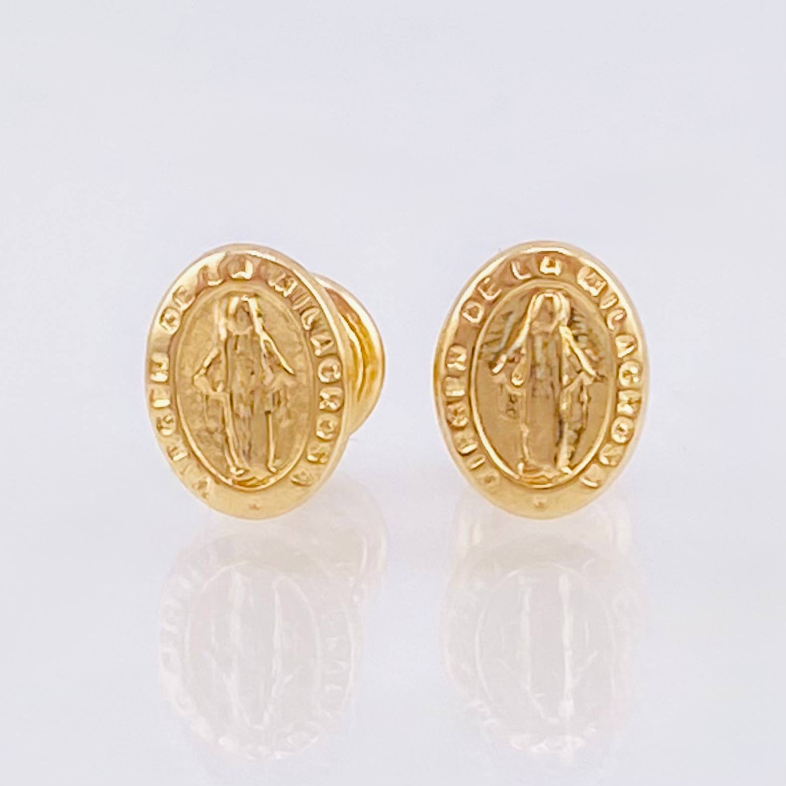Topos Virgen Guadalupe Mate 0.9gr / 8mm Oro Amarillo 18K ©
