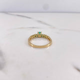 Anillo Solitario Churumbela 2.1gr / T6 / Esmeraldas 46pts Oro Amarillo 18K (Joya) &