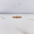 Anillo Argolla Churumbela 1.6gr / T6 / Diamantes 08pts Rubies 10pts Oro Amarillo 18K (Joya) &