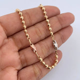 Pulso Militar Piramide 7.45gr / 21cm / 3mm Diamantanda Tres Oros 18K $