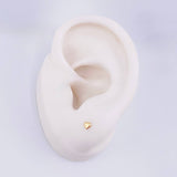 Topos Corazón 0.4gr / 3mm Oro Amarillo 18K
