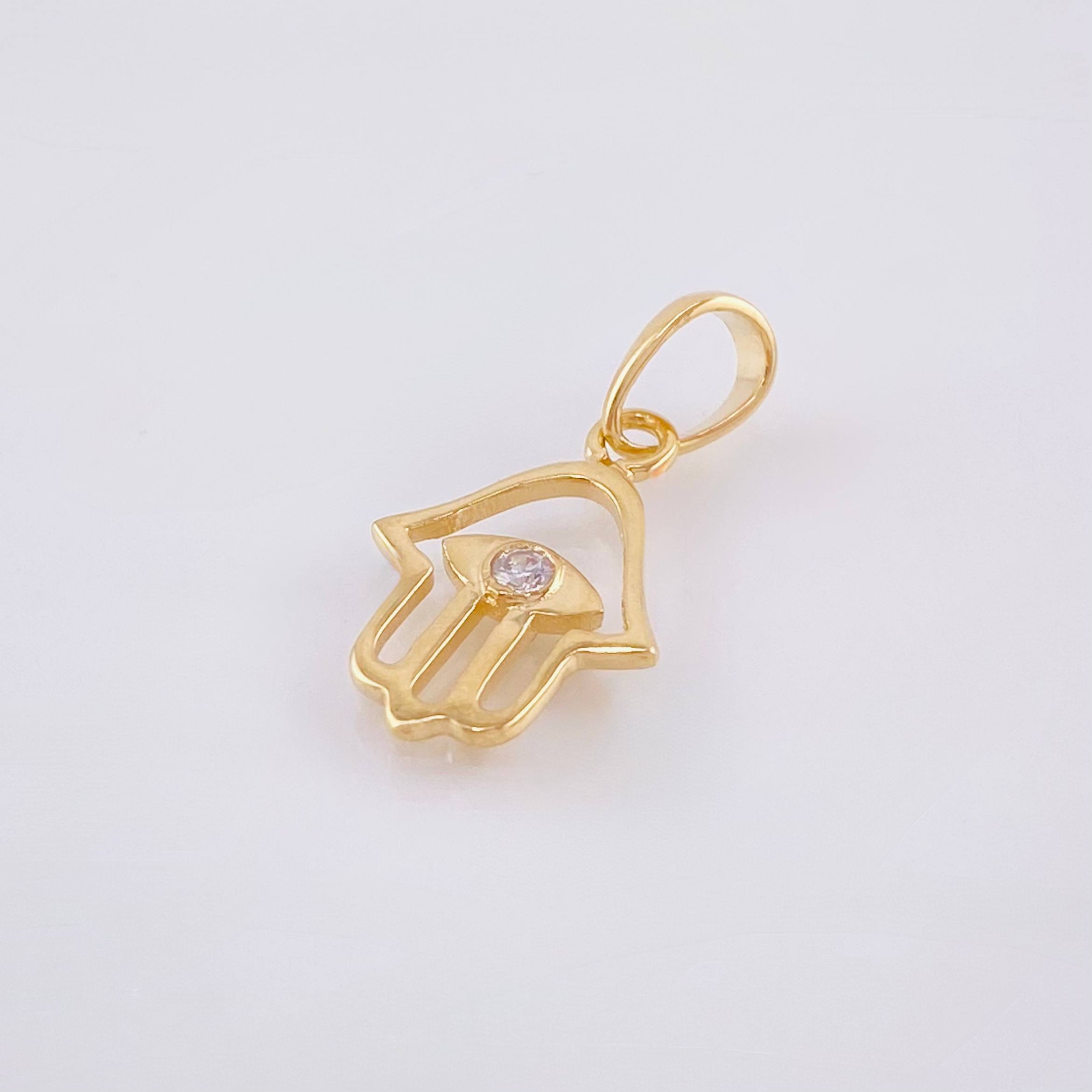 Dije Mano Hamsa 0.95gr / 2cm / Oro Amarillo 18K