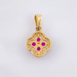 Dije Trebol Doble 1.5gr / 1.8cm / Oro Amarillo 18K