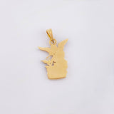 Dije San Miguel Arcangel 2.3gr / 2.5cm / Dos Oros Amarillo Blanco 18K