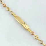 Pulso Bebé GC Placa Rectangular Bordeada 1.75gr / 14cm / Oro 18K
