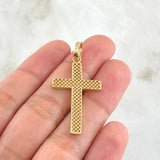 Dije Cruz Malla 2.2 g / 3.8 cm Oro Amarillo 18K