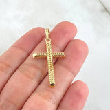 Dije Cruz Malla 1.85gr / 4cm / Oro 18K