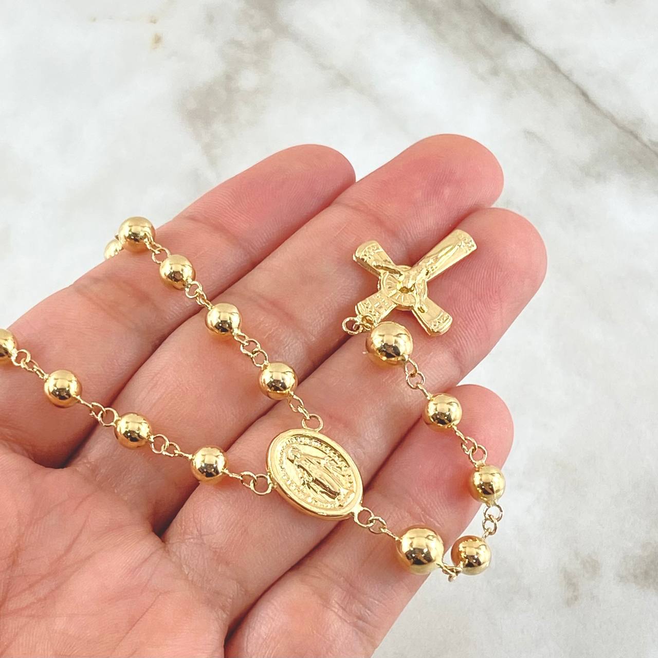 Rosario Virgen Milagrosa 12.9gr / 60cm / Oro 18K ©