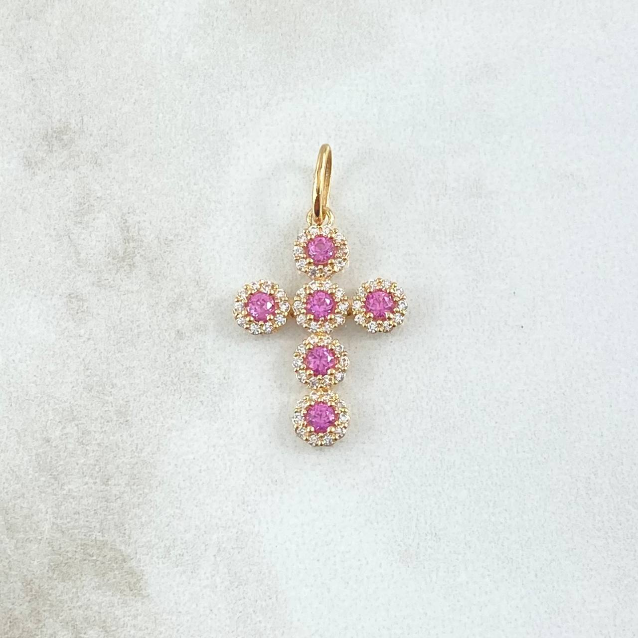 Dije Cruz Tupida 2g / 2.8cm Oro Amarillo 18K