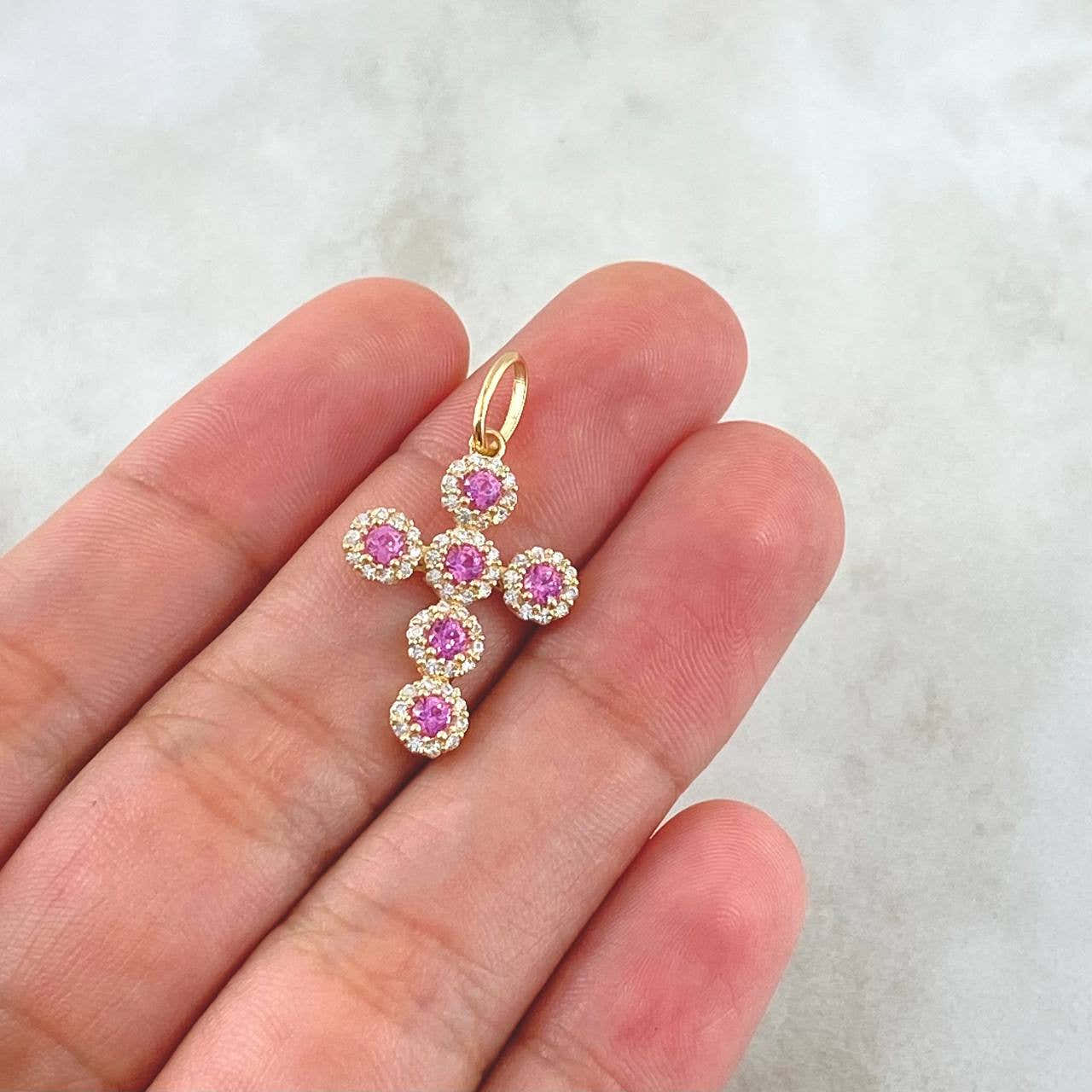Dije Cruz Tupida 2g / 2.8cm Oro Amarillo 18K