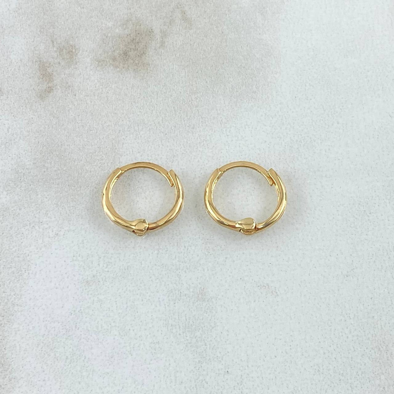 Candongas Lisas 1.05gr / 1cm Oro Amarillo 18K