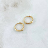 Candongas Lisas 1.05gr / 1cm Oro Amarillo 18K