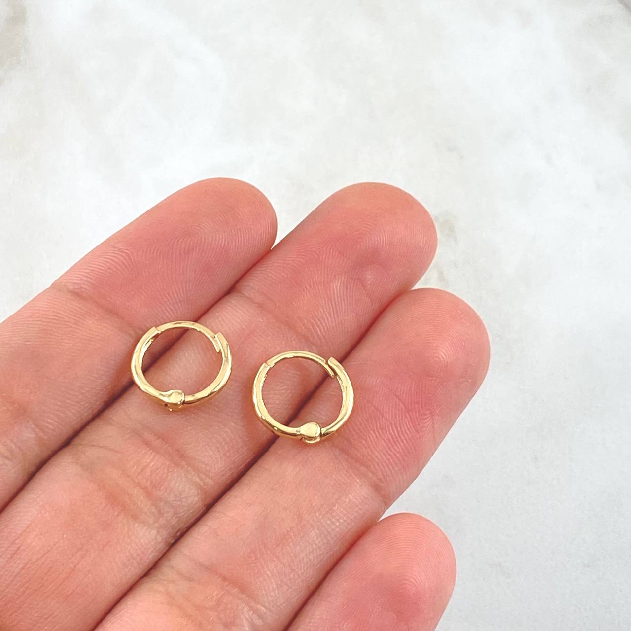 Candongas Lisas 1.05gr / 1cm Oro Amarillo 18K