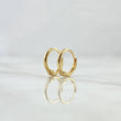 Candongas Carril 0.85gr / 1cm / Liso Oro Amarillo 18K ©