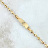 Pulso Bebé GC Placa Rectangular Octagonal 2.25gr / 15cm-3.3mm Liso Oro Amarillo 18K