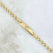 Pulso Bebé Infinito Placa Rectangular  1.8gr / 15cm-3.3mm Liso Oro Amarillo 18K