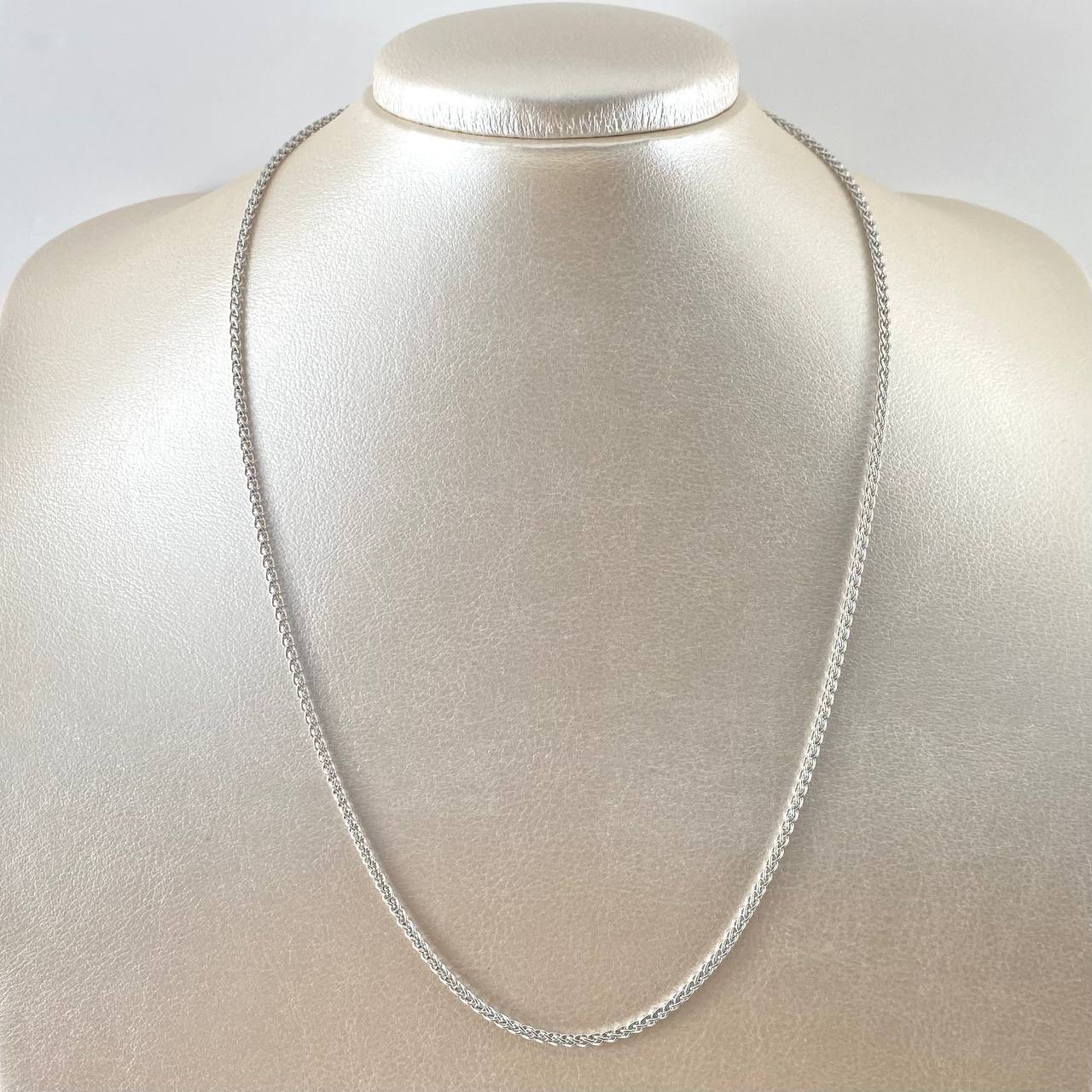 Cadena Franco 3.25gr / 45cm / 2mm Oro Blanco +4 18K ©
