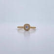Anillo Solitario Churumbela 2gr / T5 3/4 / Circones Blancos Oro Amarillo 18K &