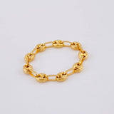 Anillo Gc Diamantado 0.75 g / T6 3/4 - 6 1/2 Oro Amarillo 18K