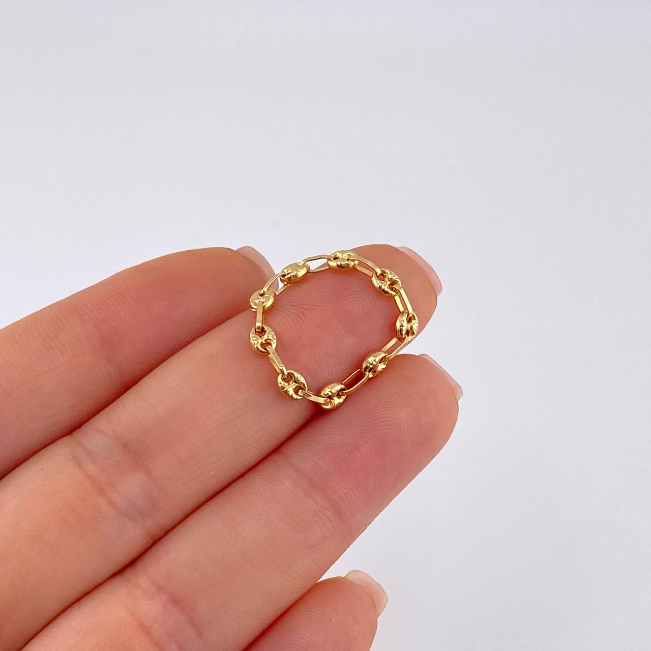 Anillo Gc Diamantado 0.75 g / T6 3/4 - 6 1/2 Oro Amarillo 18K