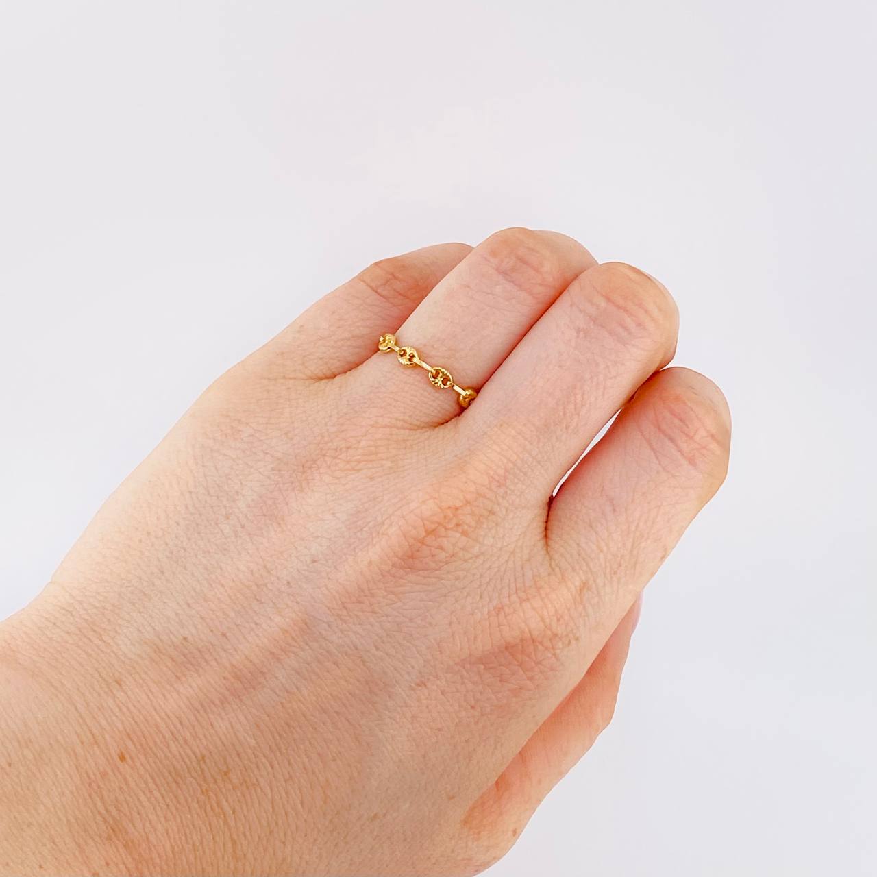 Anillo Gc Diamantado 0.75 g / T6 3/4 - 6 1/2 Oro Amarillo 18K
