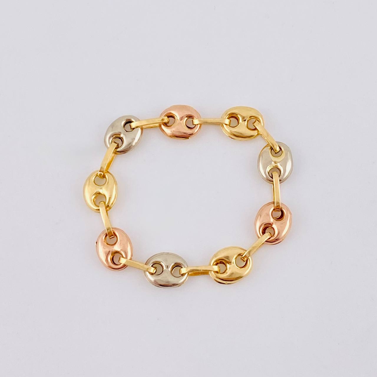 Anillo Gc 0.8 g / T9 3/4 - 10 Tres Oros 18K