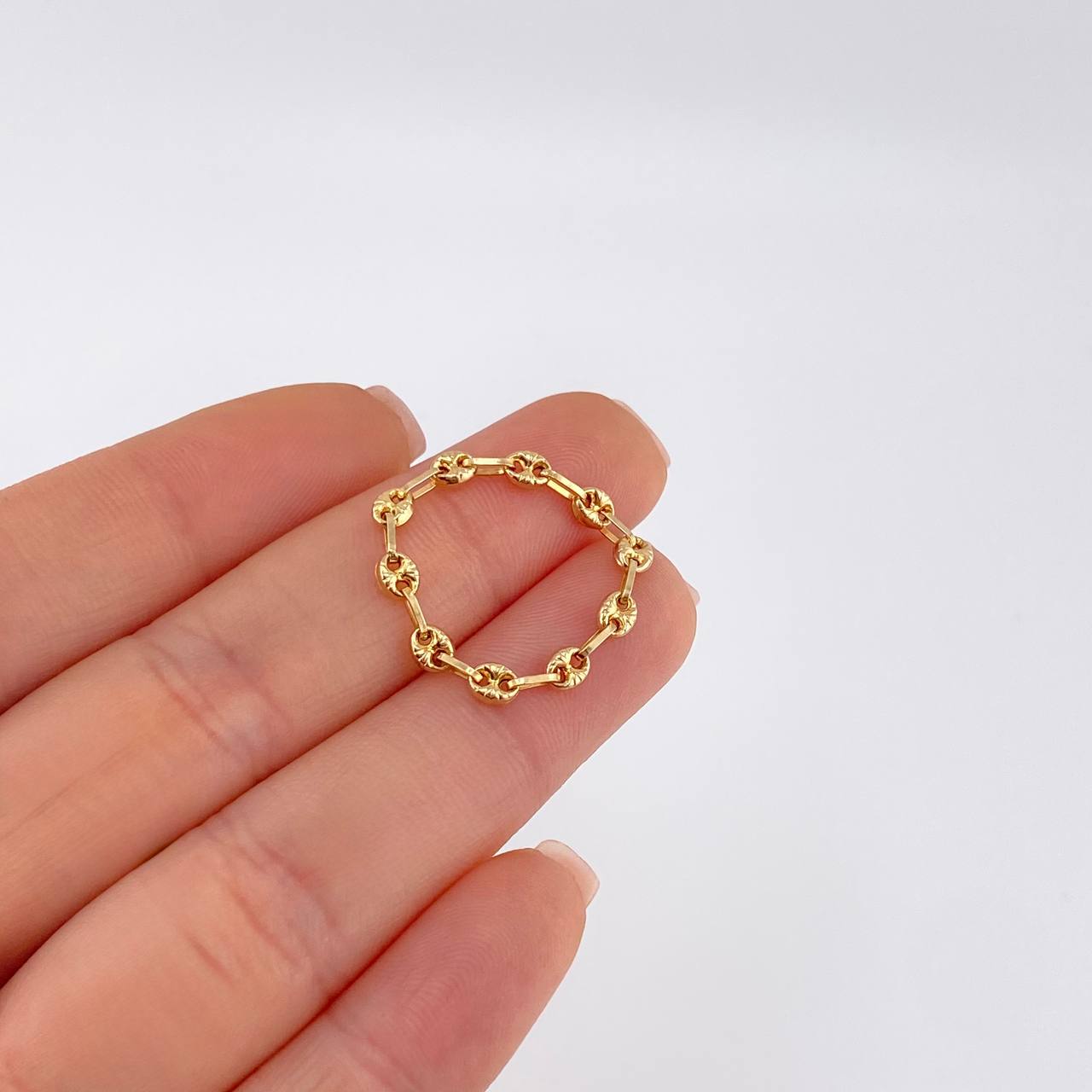 Anillo Gc Diamantado 0.85 g / T9 3/4 - 9 1/2 Oro Amarillo 18K