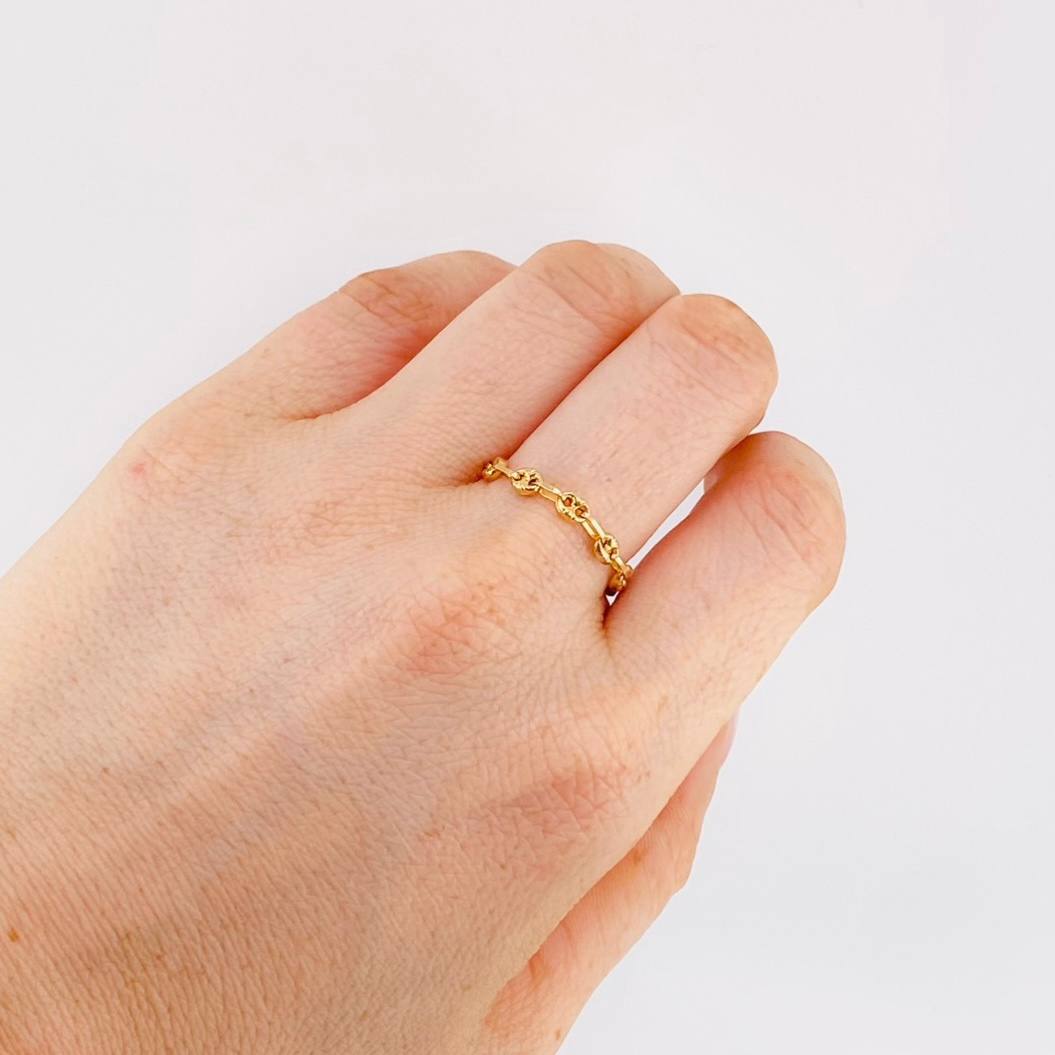 Anillo Gc Diamantado 0.85 g / T9 3/4 - 9 1/2 Oro Amarillo 18K