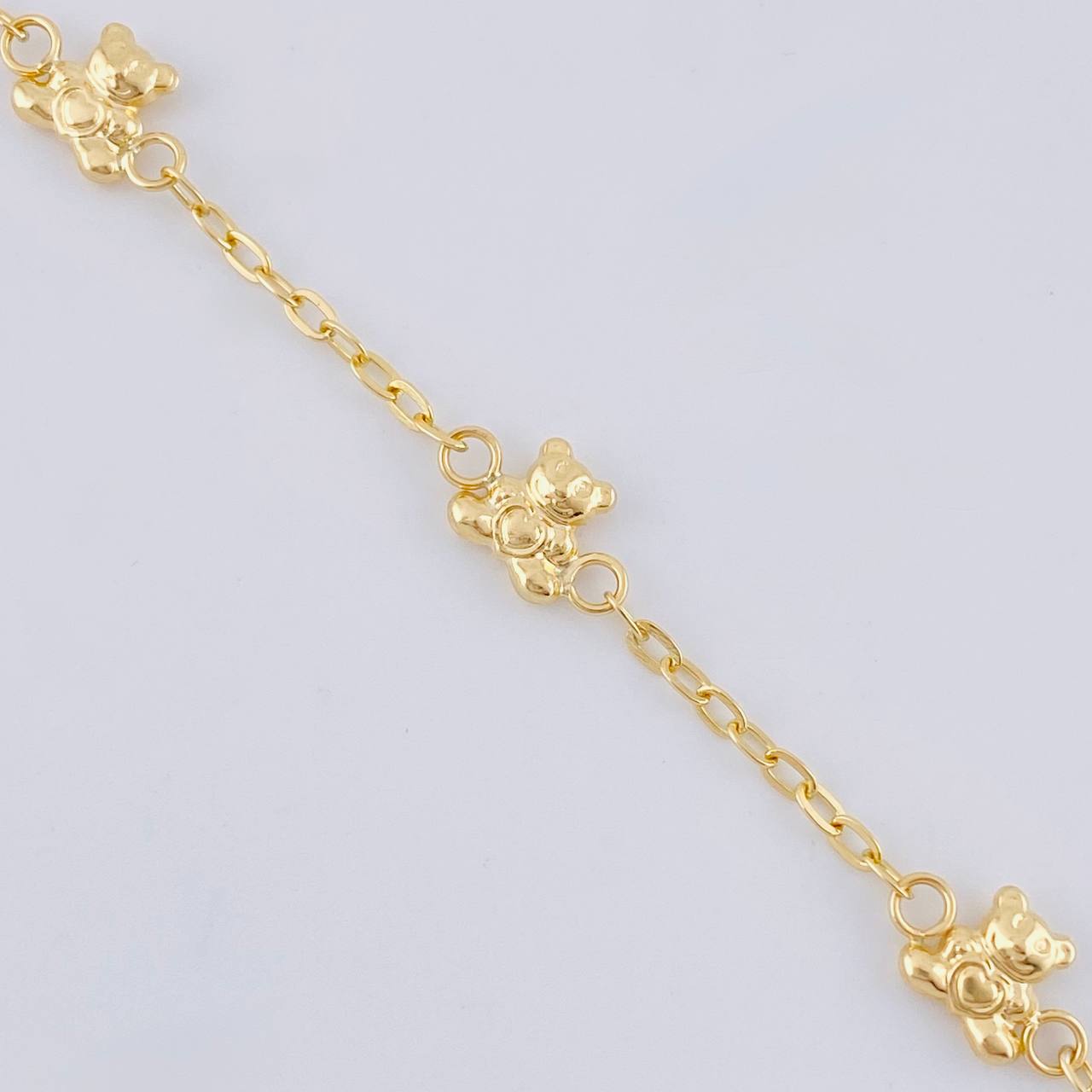 Pulso Bebé Aro Seguido Oso 1.7 g / 15.5 cm / 1.6 mm Oro Amarillo 18K