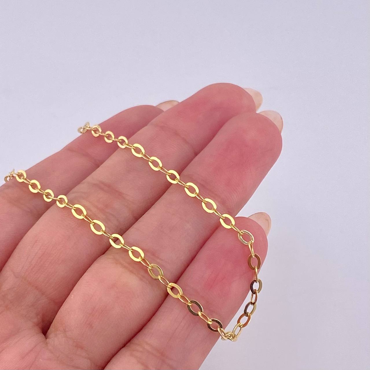 Pulso Aro Seguido 1.5gr / 18.5cm / 2.5mm Oro Amarillo 18K