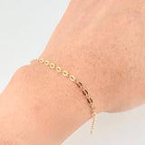 Pulso Aro Seguido 1.5gr / 18.5cm / 2.5mm Oro Amarillo 18K