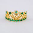 Anillo Corona Corazón 2.7 g / T8 Oro Amarillo 18K
