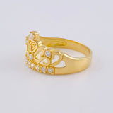 Anillo Corazón Corona 15S 2.95 g / T7 Oro Amarillo 18K