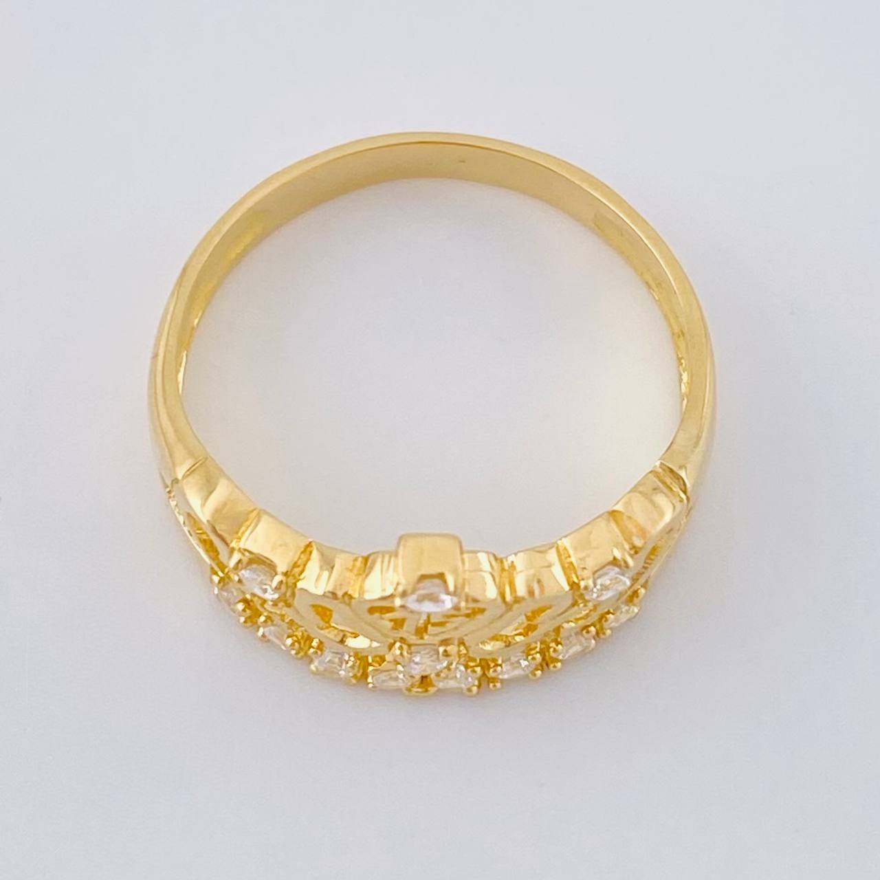 Anillo Corazón Corona 15S 2.95 g / T7 Oro Amarillo 18K
