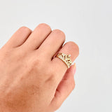 Anillo Corazón Corona 15S 2.95 g / T7 Oro Amarillo 18K