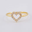 Anillo Silueta Corazón 1.3 g / T6 1/2 Oro Amarillo 18K