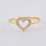 Anillo Silueta Corazón 1.3 g / T6 1/2 Oro Amarillo 18K