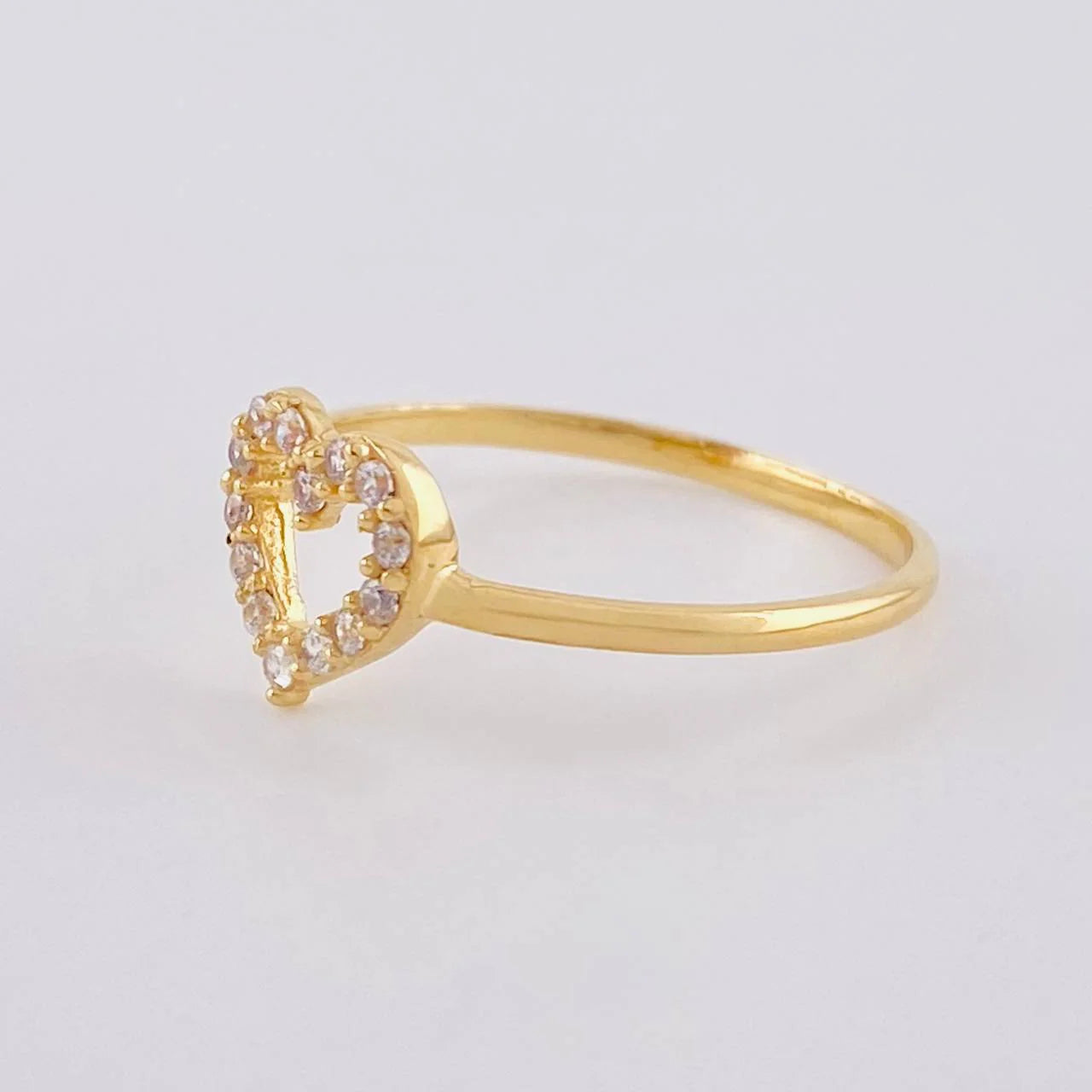 Anillo Silueta Corazón 1.3 g / T6 1/2 Oro Amarillo 18K