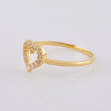 Anillo Silueta Corazón 1.3 g / T6 1/2 Oro Amarillo 18K