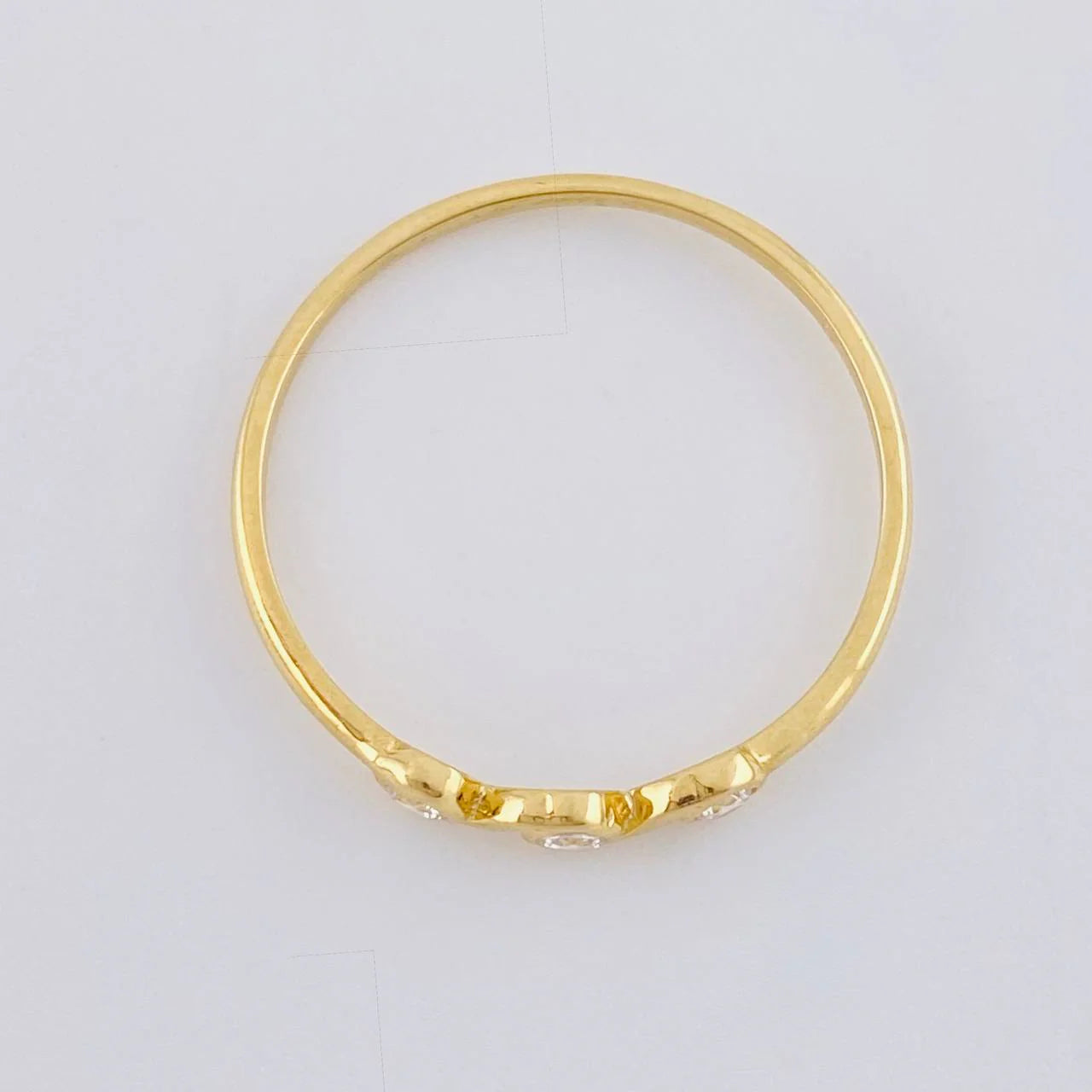 Anillo Burbujas Entrelazadas 1 g / T4 1/2 Oro Amarillo 18K