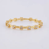Anillo Linea Destellos 0.9 g / T7 Oro Amarillo 18K