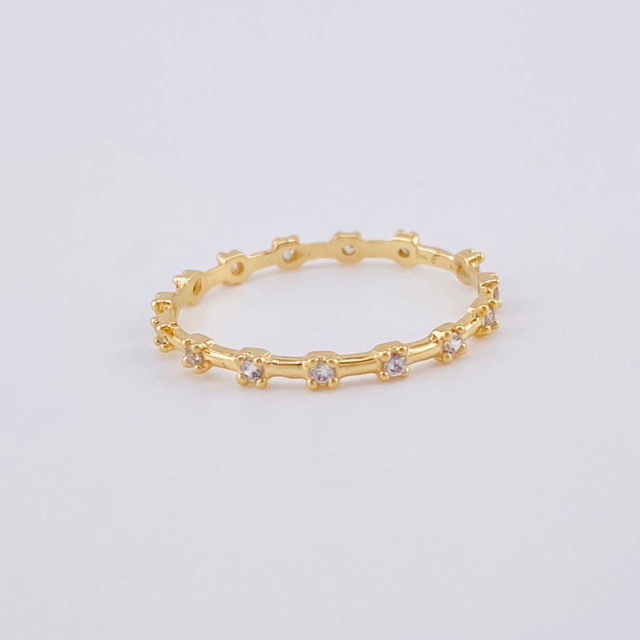 Anillo Linea Destellos 0.9 g / T6 1/2 Oro Amarillo 18K