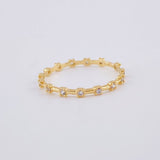 Anillo Linea Destellos 0.9 g / T7 Oro Amarillo 18K